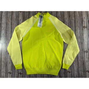 Zara X Rhuigi mock Neck Sweater Size M color neon yellow NWT